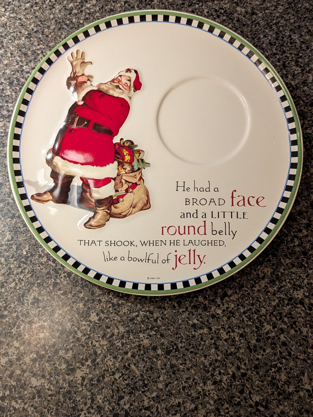 Vintage Hallmark!  Adorable Cookies For Santa Plate!